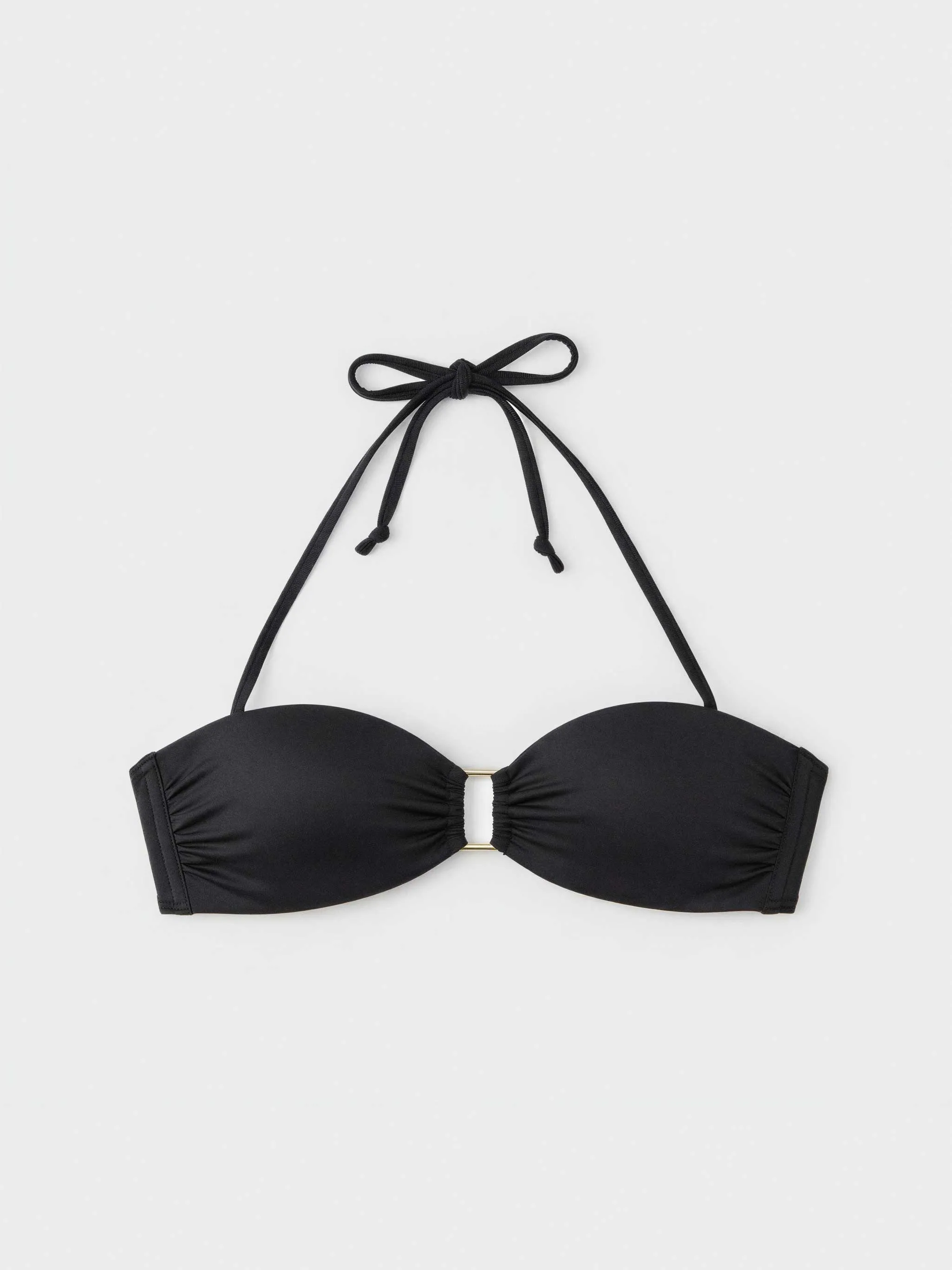 Top bikini desmontable con anilla central y acabado brillante - Image 6
