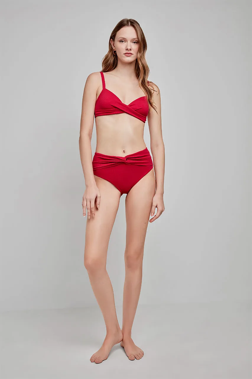Braga bikini alta con nudo en cintura y tejido de estructura - Image 5
