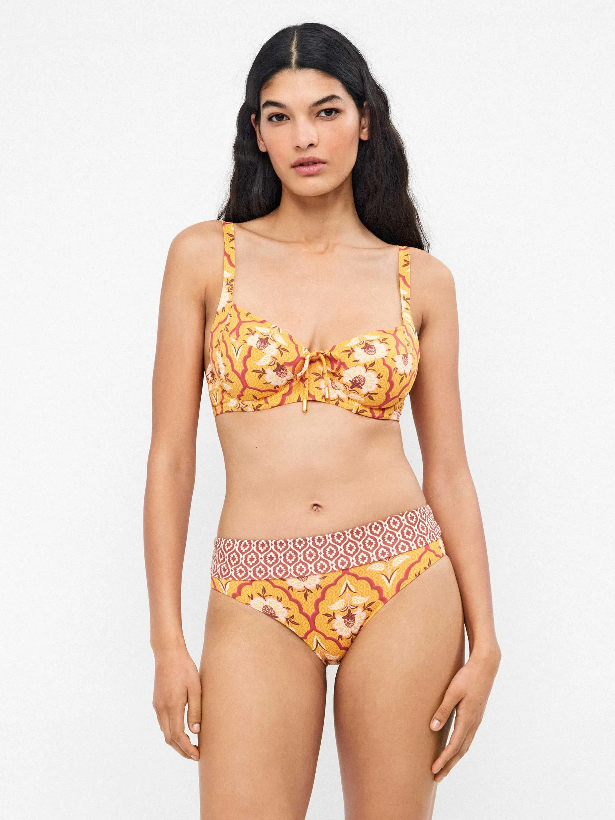 Braga bikini multiposición doble estampado