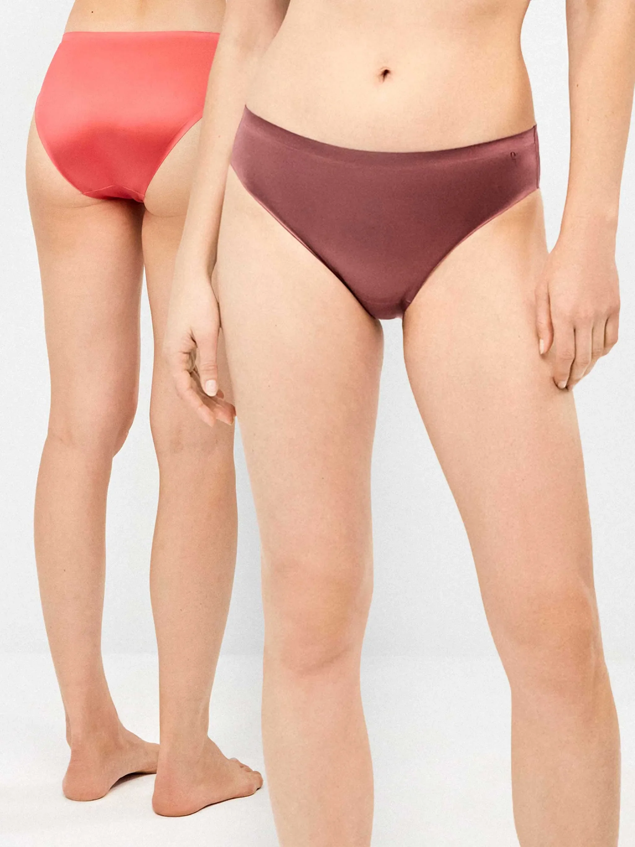 Pack de 2 bragas sin costuras en tejido micrifibra satinada - Image 2