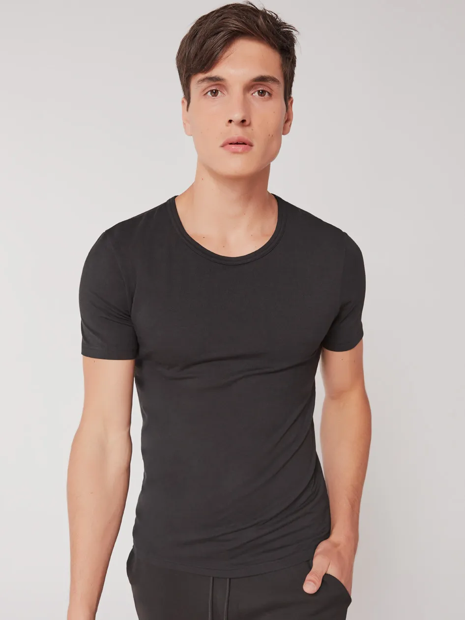 Camiseta termal de hombre de manga corta en tejido de modal