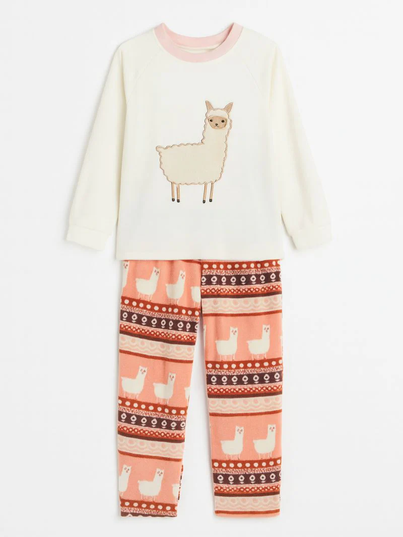 Pijama infantil mangas largas en tejido polar