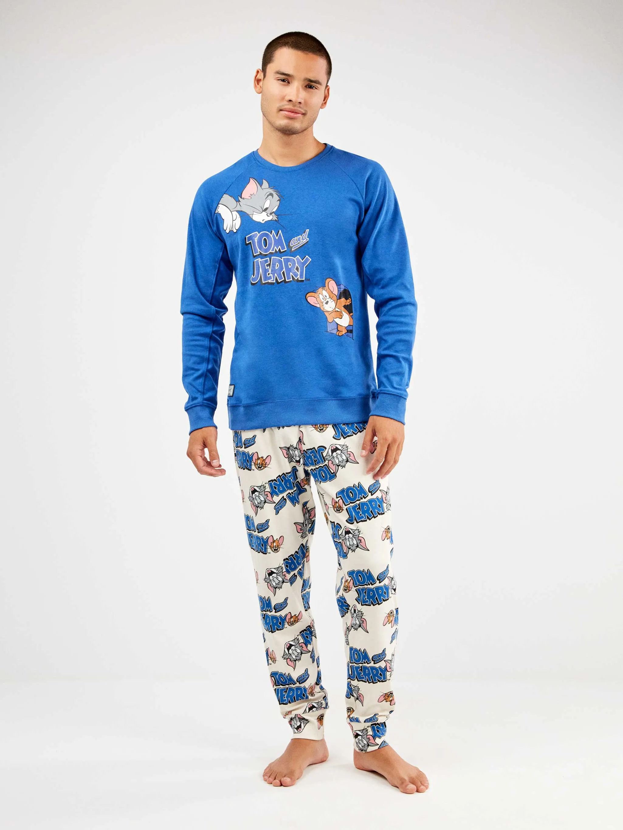 Pijama hombre Tom and Jerry en tejido punto con algodón