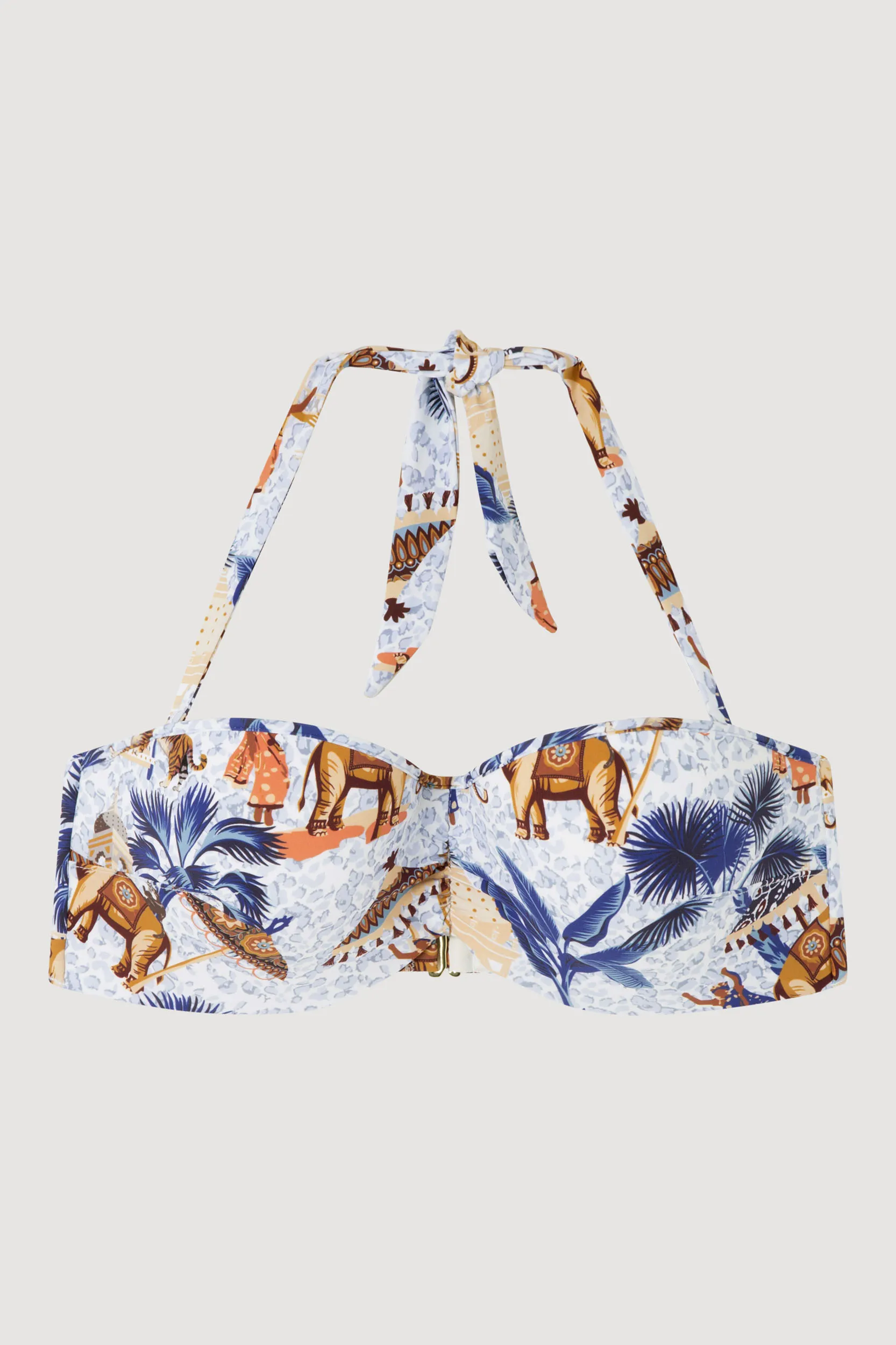 Top bikini bandeau desmontable estampado, con aro y foam - Image 7