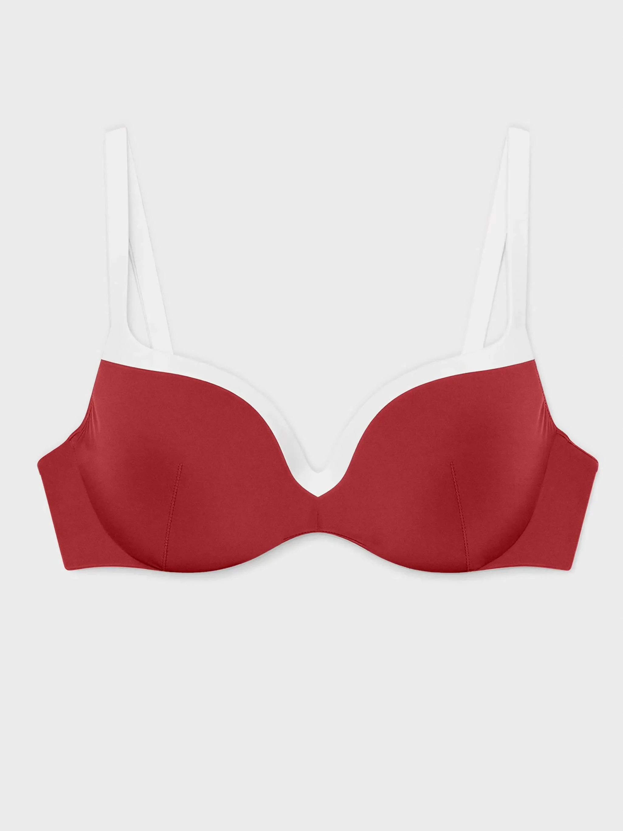 Top bikini con aros, foam y espaldilla regulable bicolor - Image 6