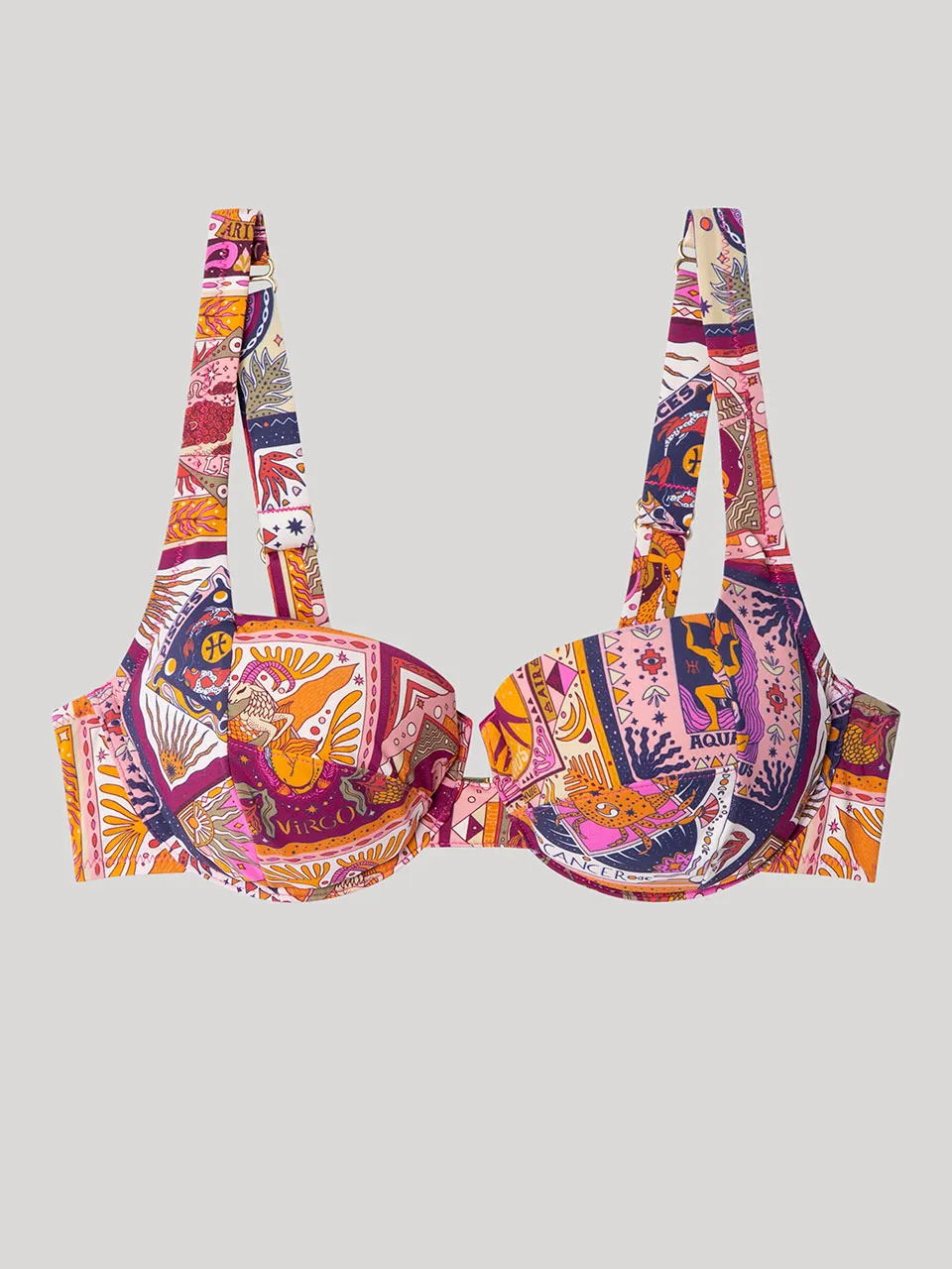 Top bikini balconette con aro, foam extraíble y estampado zodiaco - Image 6