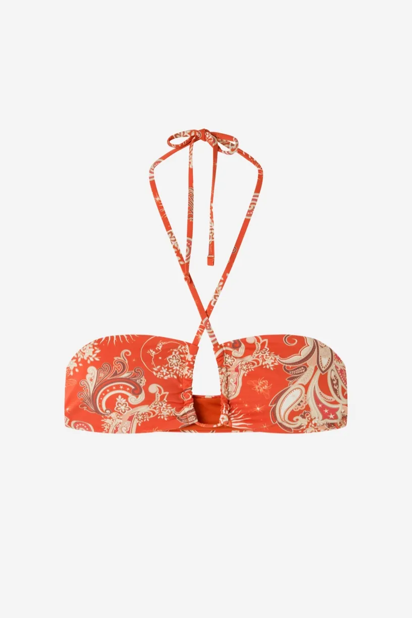 Top bikini bandeau multiposición, sin aro y con foam extraíble - Image 6